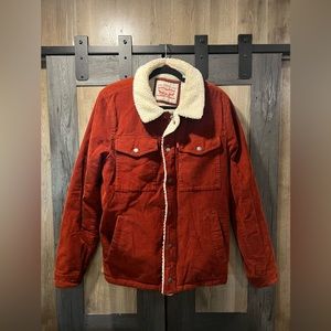 Men's Levi's Corduroy Sherpa-Lined Jacket - Red